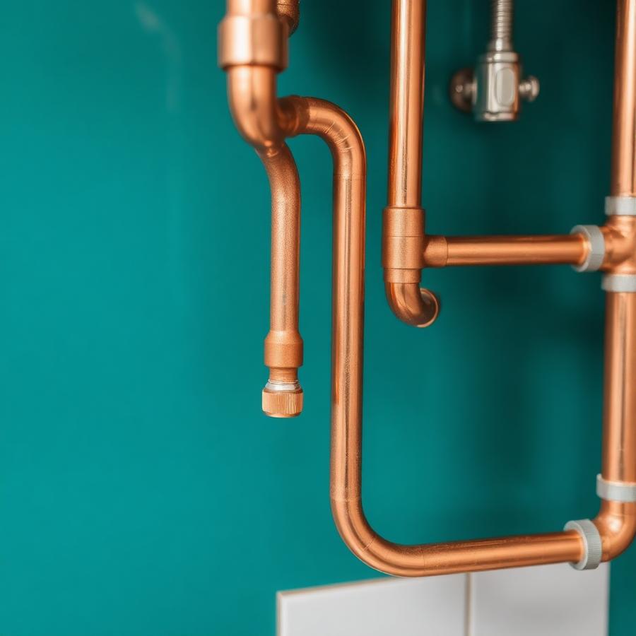 Fresh copper pipework